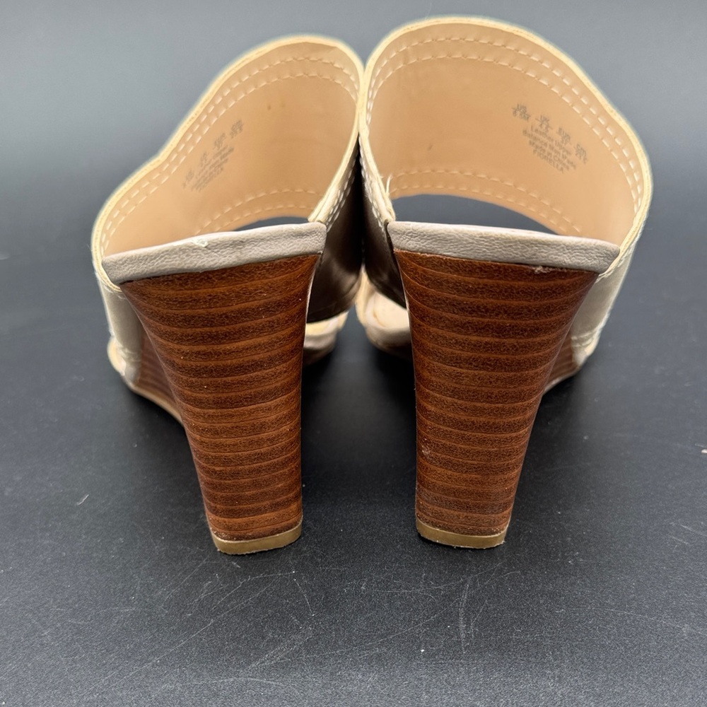 Franco Sarto Florella Tan Mules with Buckle Detail Size 6.5 - Picture 4 of 11